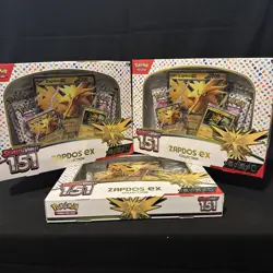 Pokemon Scarlet and Violet 151 Zapdos EX Collection Box Sealed 3X *DESCRIPTION* - Image 1