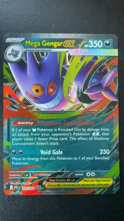 Mega Gengar ex 056/094 Double Rare Phantasmal Flames Pokemon Near Mint - Image 1