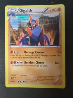 Pokemon TCG Gigalith Dragons Exalted 67/124 Holo Holo Rare NM - Image 1