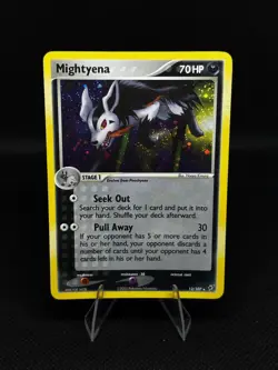 Mightyena 12/107 Deoxys Holo TCG Rare Pokemon Card LP - Image 1