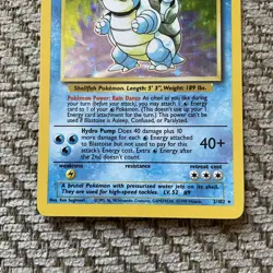 Blastoise 2/102 Base Set Holo Rare Vintage 1999 Pokemon Card LP - Image 3