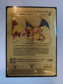 Pokemon Charizard 120HP Gold Foil 🔥card 4/102 Moderate Play Textured - Image 1