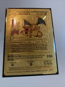 Pokemon Charizard 120HP Gold Foil 🔥card 4/102 Moderate Play Textured - Image 2