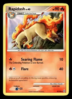 Rapidash 47/99 Uncommon Arceus Pokemon LP - Image 1
