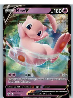 Mew V 069/189 Holo V Rare Darkness Ablaze Pokemon Near Mint - Image 1