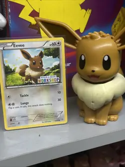 LP - Eevee 63/98 Build a Bear Workshop Stamped Exclusive Pokemon TCG 2015 Promo - Image 1