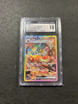 CGC 10 Pokemon Flareon 202/187 SAR Terastal Festival EX Japanese - Image 1