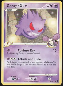 Gengar GL 40/111 Uncommon Rising Rivals Pokemon Moderately Played - Image 1