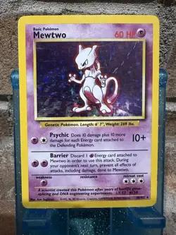 Mewtwo 10/102 Holo Rare Base Set Pokemon Card - Image 1