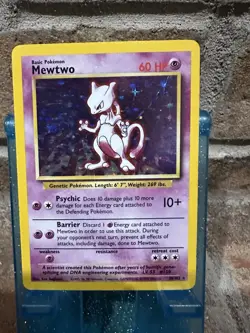 Mewtwo 10/102 Holo Rare Base Set Pokemon Card - Image 2