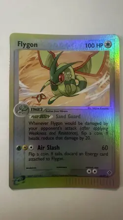 Pokemon FLYGON Ex Dragon Set HOLO REVERSE FOIL e Reader Card 15/97 RARE LP Clean - Image 1