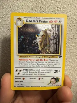 Giovanni's Persian Gym Challenge Holo Rare 8/132 LP with swirl 💫 - Image 3