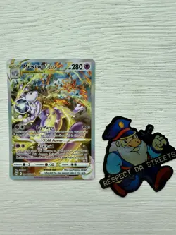 Pokemon Mewtwo VSTAR 280HP VSTAR Power Star Raid Card - Image 1