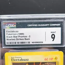 Pokemon Electabuzz Wotc Promo 02/53 Mewtwo Strikes Back CGC 9 Regular 1999 - Image 2
