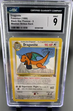 Dragonite Pokemon 1999 Black Star Promo 5 Mewtwo Strikes Back CGC 9 - Image 1