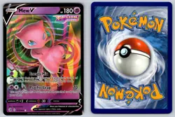 Mew V 113/264 Holo V Rare Fusion Strike Pokemon Near Mint - Image 3