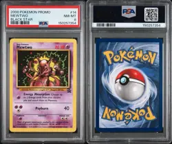 Pokemon Mewtwo TCG 2000 Movie Black Star Promo #14 PSA 8 - Image 2