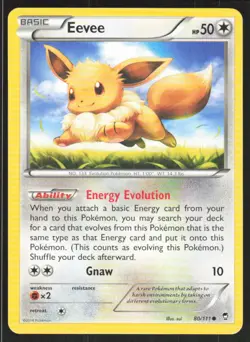 Eevee 80/111 Common Furious Fists Pokemon Lightly Played - Image 1