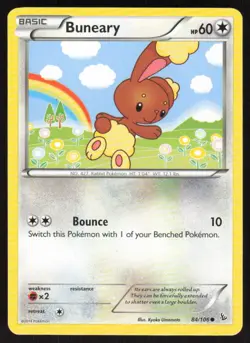 Buneary 84/106 Common Flashfire Pokemon Lightly Played - Image 1