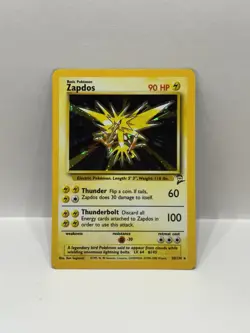 Pokemon TCG Zapdos 20/130 Base Set 2 Holo - Lightly Played LP + - Image 1
