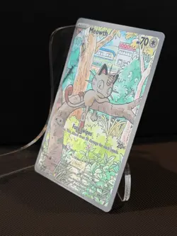 Pokemon TCG Meowth 106/094 Me02 Phantasmal Flames Illustration Rare Holo EN 2025 - Image 2
