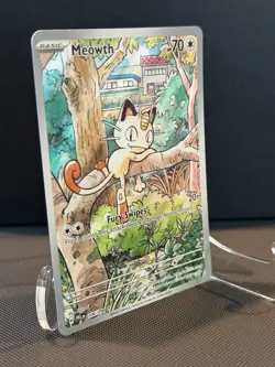 Pokemon TCG Meowth 106/094 Me02 Phantasmal Flames Illustration Rare Holo EN 2025 - Image 3