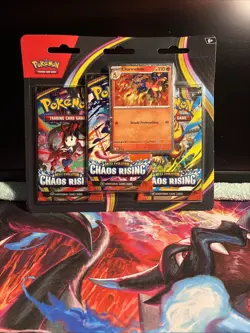 Pokemon TCG Chaos Rising 3-Pack Blister Charmeleon Promo - NEW SEALED - IN HAND - Image 1