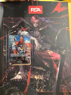 PSA One Piece SHANKS OP09-001 Holo Promo Card With July 2025 Magazine - Image 1