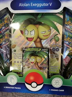 Pokemon GO TCG Trading Card Game: Alolan Exeggutor V Box - 4 Booster Packs - Image 5