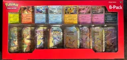 Pokemon Prismatic Evolutions 8 Mini-Tins Promo Cards Costco 2-Pack - NEW IN HAND - Image 2