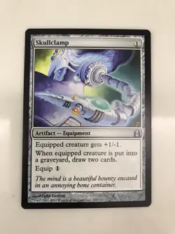 Skullclamp MTG Magic the Gathering Card NM Near Mint Commander - Image 1