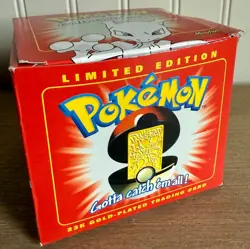 Vtg. Pokemon 1999 Burger King Mewtwo SEALED 24K Gold Plated Trading Card - Image 2