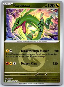 Rayquaza (Energy Symbol Pattern) 153/217 Rare ME: Ascended Heroes Pokemon NM - Image 1