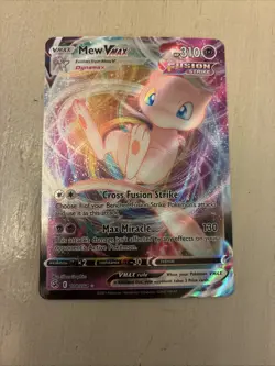 Pokemon Mew VMAX Ultra Rare Full Art Holo Fusion Strike 114/264 MINT! - Image 1
