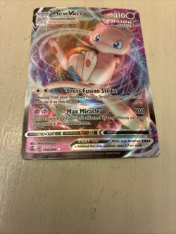 Pokemon Mew VMAX Ultra Rare Full Art Holo Fusion Strike 114/264 MINT! - Image 3