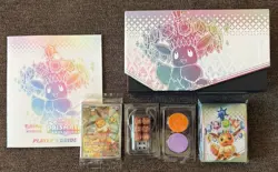 Pokemon TCG Prismatic Evolutions ETB Promo, Box, Booklet + Other ETB Accessories - Image 1