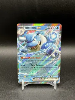 Blastoise ex 009/165 Double Rare SV Holo Pokemon 151 NM Pack Fresh - Image 1