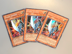 yugioh 3X Blade Knight CT1-EN002 Secret Rare Near Mint play set - Image 1