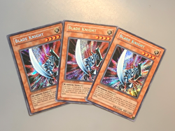 yugioh 3X Blade Knight CT1-EN002 Secret Rare Near Mint play set - Image 2