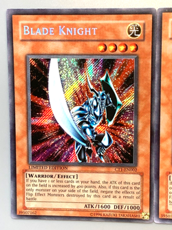 yugioh 3X Blade Knight CT1-EN002 Secret Rare Near Mint play set - Image 4