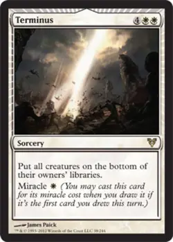 Light Play, English MTG Regular Terminus Avacyn Restored Magic the Gathering - Image 1
