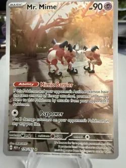 Mr. Mime 179/165 Scarlet & Violet 151 Series Collectible Card NM/M Condition - Image 1