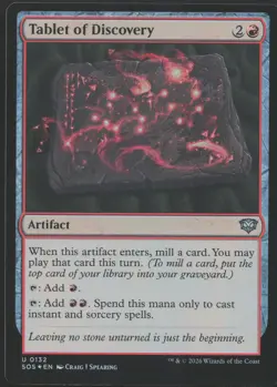 Tablet of Discovery 132 Secrets of Strixhaven Foil U NM MTG Card - Image 1