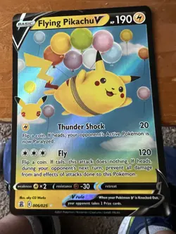 Pokemon 2021 Flying Pikachu VMAX Full Art Celebrations Card 006/025 NM - Image 1