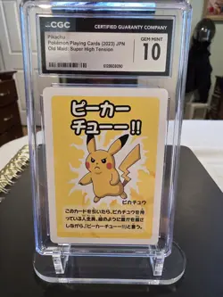 Pikachu Pokemon Playing Cards Old Maid: High Tension CGC 10 JPN 2023 - Image 1