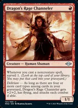Dragon's Rage Channeler -Foil Light Play MTG Modern Horizons 2 - Image 1