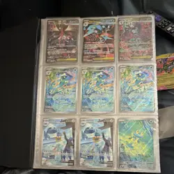 Pokemon TCG Binder Page Mixed Card Lot Holo/Foil EX Mega English - Image 1