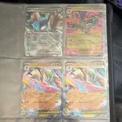 Pokemon TCG Binder Page Mixed Card Lot Holo/Foil EX Mega English - Image 5