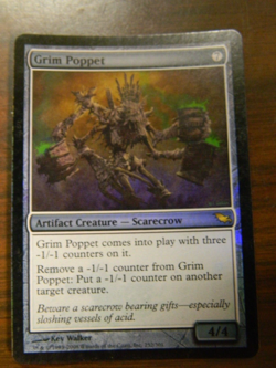 MTG Shadowmoor FOIL Rare Grim Poppet Excellent - NM - Image 1