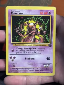 Mewtwo Black Star Promo #14 Pokemon The First Movie 2000 WoTC - Image 3